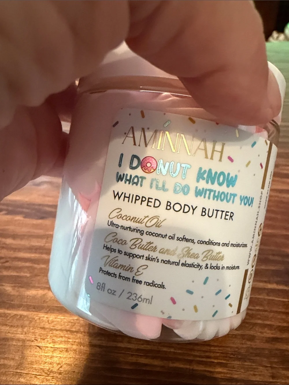AMINNAH Pink Whipped Body Butter with Glow Cloud Tallow Lip Balm - Hydrating Set